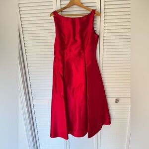 NWT Adrianna Papell Women's Boat-Neck Fit & Flare Midi Dress Size12